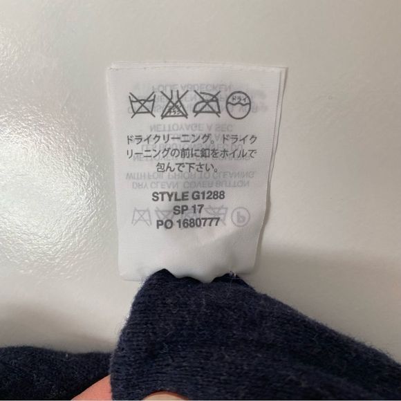 J Crew Wool Cotton Long Sweater Navy Small - Picture 7 of 9